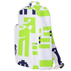 Abstract Pattern Geometric Backgrounds   Double Compartment Backpack by Eskimos