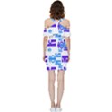 Abstract pattern geometric backgrounds   Shoulder Frill Bodycon Summer Dress View4
