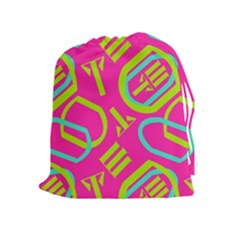 Abstract Pattern Geometric Backgrounds   Drawstring Pouch (xl) by Eskimos