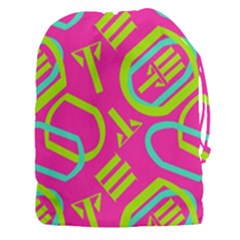 Abstract Pattern Geometric Backgrounds   Drawstring Pouch (3xl) by Eskimos