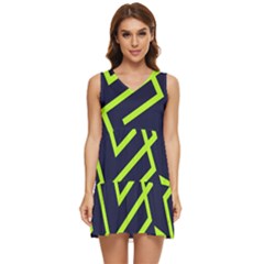 Abstract Pattern Geometric Backgrounds   Tiered Sleeveless Mini Dress by Eskimos
