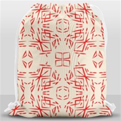 Abstract Pattern Geometric Backgrounds   Drawstring Bag (large) by Eskimos