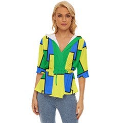 Abstract Pattern Geometric Backgrounds   Lightweight Drawstring Hooded Top by Eskimos