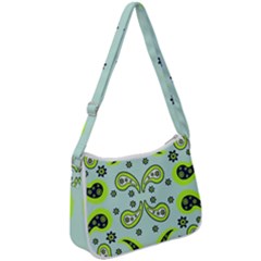 Floral Pattern Paisley Style  Zip Up Shoulder Bag by Eskimos
