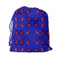 Floral pattern paisley style  Drawstring Pouch (2XL) View2