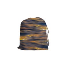 Sunset Waves Pattern Print Drawstring Pouch (small) by dflcprintsclothing