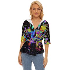 Crazy Multicolored Each Other Running Splashes Hand 1 Lightweight Drawstring Hooded Top by EDDArt