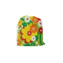 Flower Power Wallpaper Green Yellow Orange Red Drawstring Pouch (Small) View2