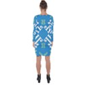 Abstract pattern geometric backgrounds   Asymmetric Cut-Out Shift Dress View2