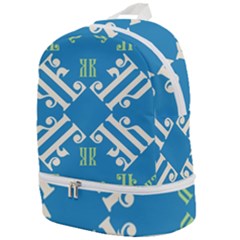 Abstract Pattern Geometric Backgrounds   Zip Bottom Backpack by Eskimos