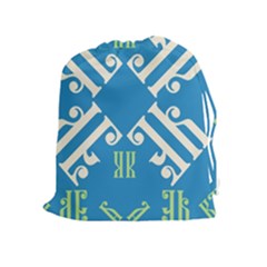 Abstract Pattern Geometric Backgrounds   Drawstring Pouch (xl) by Eskimos
