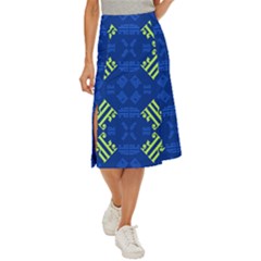 Abstract Pattern Geometric Backgrounds   Midi Panel Skirt by Eskimos