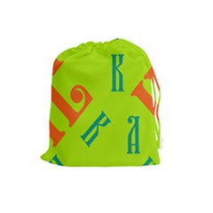 Abstract Pattern Geometric Backgrounds   Drawstring Pouch (large) by Eskimos