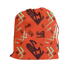 Abstract Pattern Geometric Backgrounds   Drawstring Pouch (2xl) by Eskimos