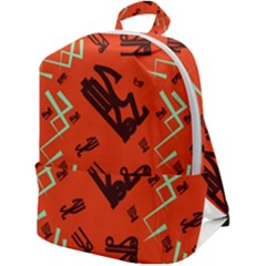Abstract Pattern Geometric Backgrounds   Zip Up Backpack by Eskimos
