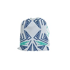 Abstract Pattern Geometric Backgrounds   Drawstring Pouch (small) by Eskimos