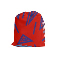 Abstract Pattern Geometric Backgrounds   Drawstring Pouch (large) by Eskimos