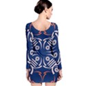 Abstract pattern geometric backgrounds   Long Sleeve Velvet Bodycon Dress View2
