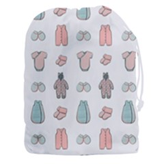 Pattern With Clothes For Newborns Drawstring Pouch (3xl) by SychEva
