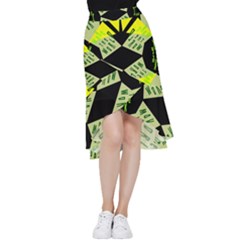 Abstract Pattern Geometric Backgrounds   Frill Hi Low Chiffon Skirt by Eskimos