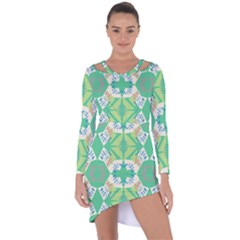 Abstract Pattern Geometric Backgrounds   Asymmetric Cut-out Shift Dress by Eskimos