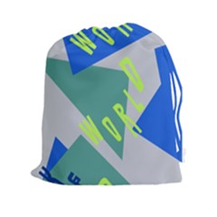 Abstract Pattern Geometric Backgrounds   Drawstring Pouch (2xl) by Eskimos