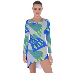 Abstract Pattern Geometric Backgrounds   Asymmetric Cut-out Shift Dress by Eskimos