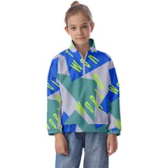 Abstract Pattern Geometric Backgrounds   Kids  Half Zip Hoodie by Eskimos