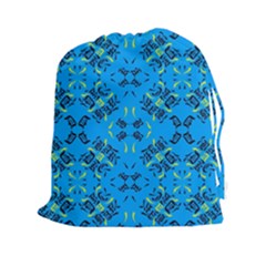 Abstract Pattern Geometric Backgrounds   Drawstring Pouch (2xl) by Eskimos