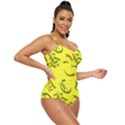 Abstract pattern geometric backgrounds   Retro Full Coverage Swimsuit View3