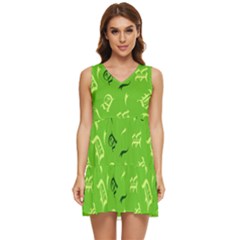 Abstract Pattern Geometric Backgrounds   Tiered Sleeveless Mini Dress by Eskimos
