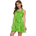 Abstract pattern geometric backgrounds   Tiered Sleeveless Mini Dress View3