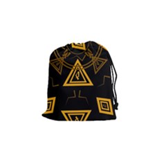 Abstract Pattern Geometric Backgrounds   Drawstring Pouch (small) by Eskimos