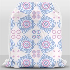Abstract Pattern Geometric Backgrounds   Drawstring Bag (large) by Eskimos