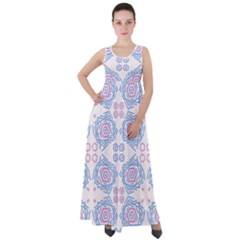 Abstract Pattern Geometric Backgrounds   Empire Waist Velour Maxi Dress by Eskimos