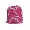 Abstract pattern geometric backgrounds   Drawstring Pouch (Large) View1