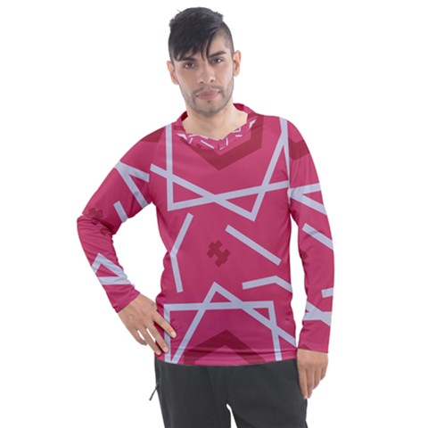 Abstract Pattern Geometric Backgrounds   Men s Pique Long Sleeve Tee by Eskimos