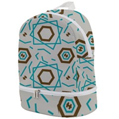 Abstract Pattern Geometric Backgrounds   Zip Bottom Backpack by Eskimos