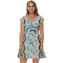Abstract pattern geometric backgrounds   Short Sleeve Tiered Mini Dress View1