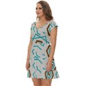 Abstract pattern geometric backgrounds   Short Sleeve Tiered Mini Dress View2