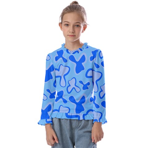 Abstract Pattern Geometric Backgrounds   Kids  Frill Detail Tee by Eskimos