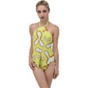 Abstract pattern geometric backgrounds   Go with the Flow One Piece Swimsuit View1