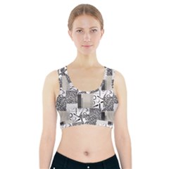 Abstract Pattern Sports Bra With Pocket by Sparkle