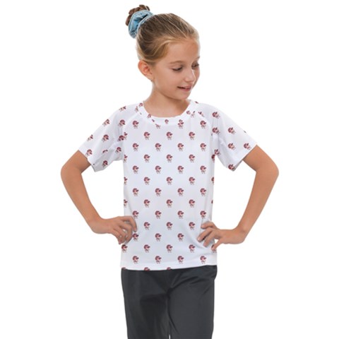 Weird Fantasy Bird Drawing Motif Pattern Kids  Mesh Piece Tee by dflcprintsclothing