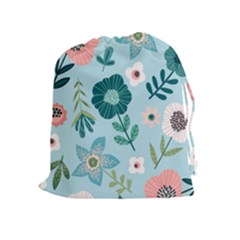 Flower Drawstring Pouch (xl) by zappwaits