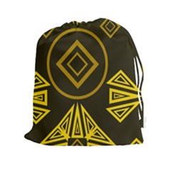 Abstract Pattern Geometric Backgrounds   Drawstring Pouch (2xl) by Eskimos