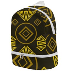 Abstract Pattern Geometric Backgrounds   Zip Bottom Backpack by Eskimos