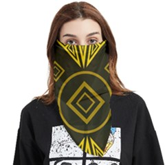 Abstract Pattern Geometric Backgrounds   Face Covering Bandana (triangle) by Eskimos