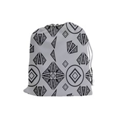 Abstract Pattern Geometric Backgrounds   Drawstring Pouch (large) by Eskimos