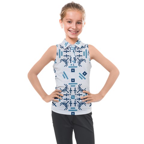 Abstract Pattern Geometric Backgrounds   Kids  Sleeveless Polo Tee by Eskimos